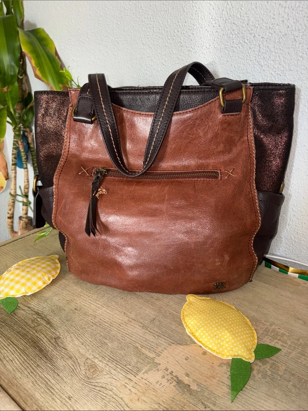 The Sak Women's Brown Leather Tote Bag - Classic Everyday Carry